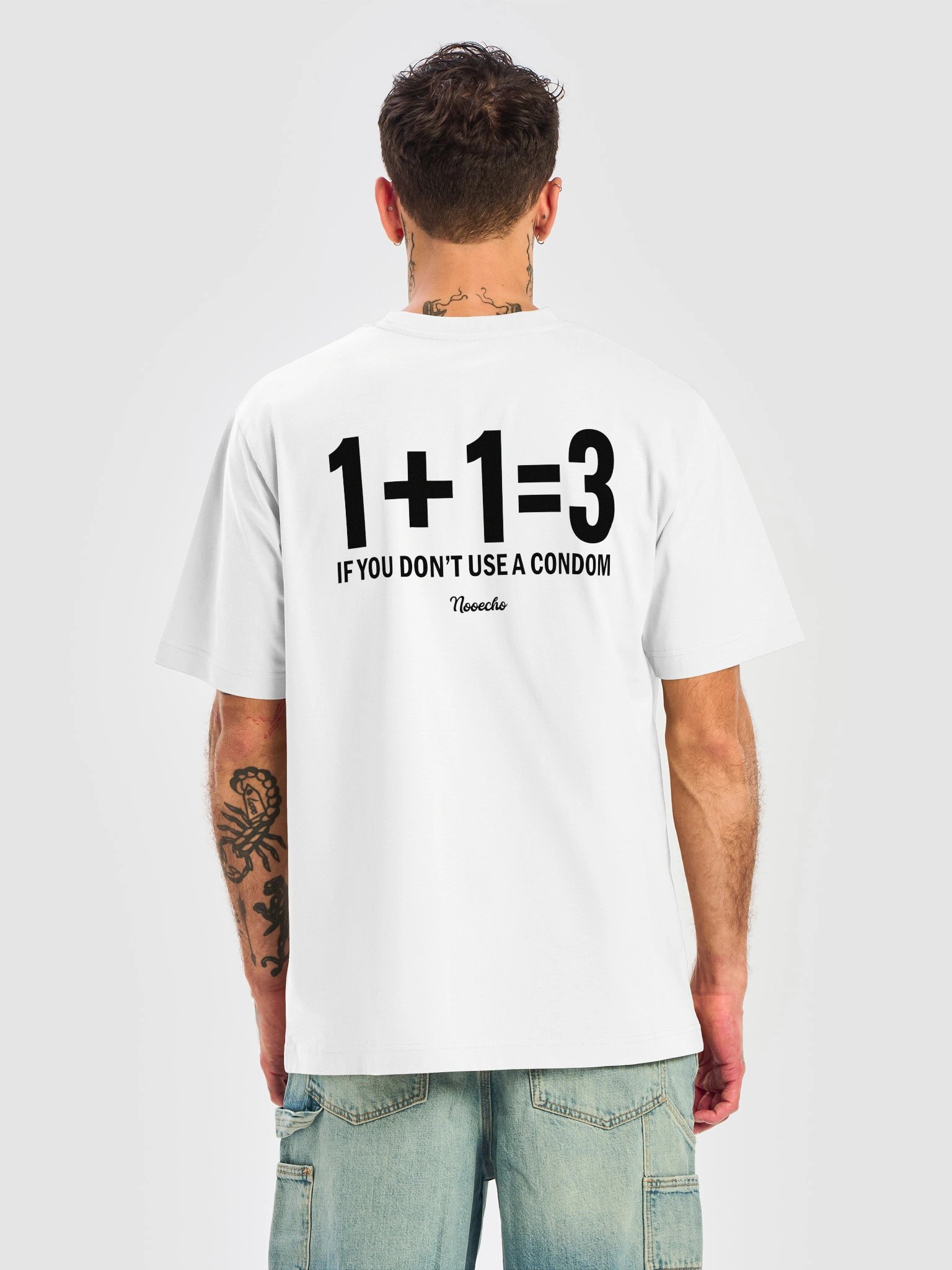 1+1=3 If You Don't Use a Condom – Funny Graphic T-Shirt product image (2)