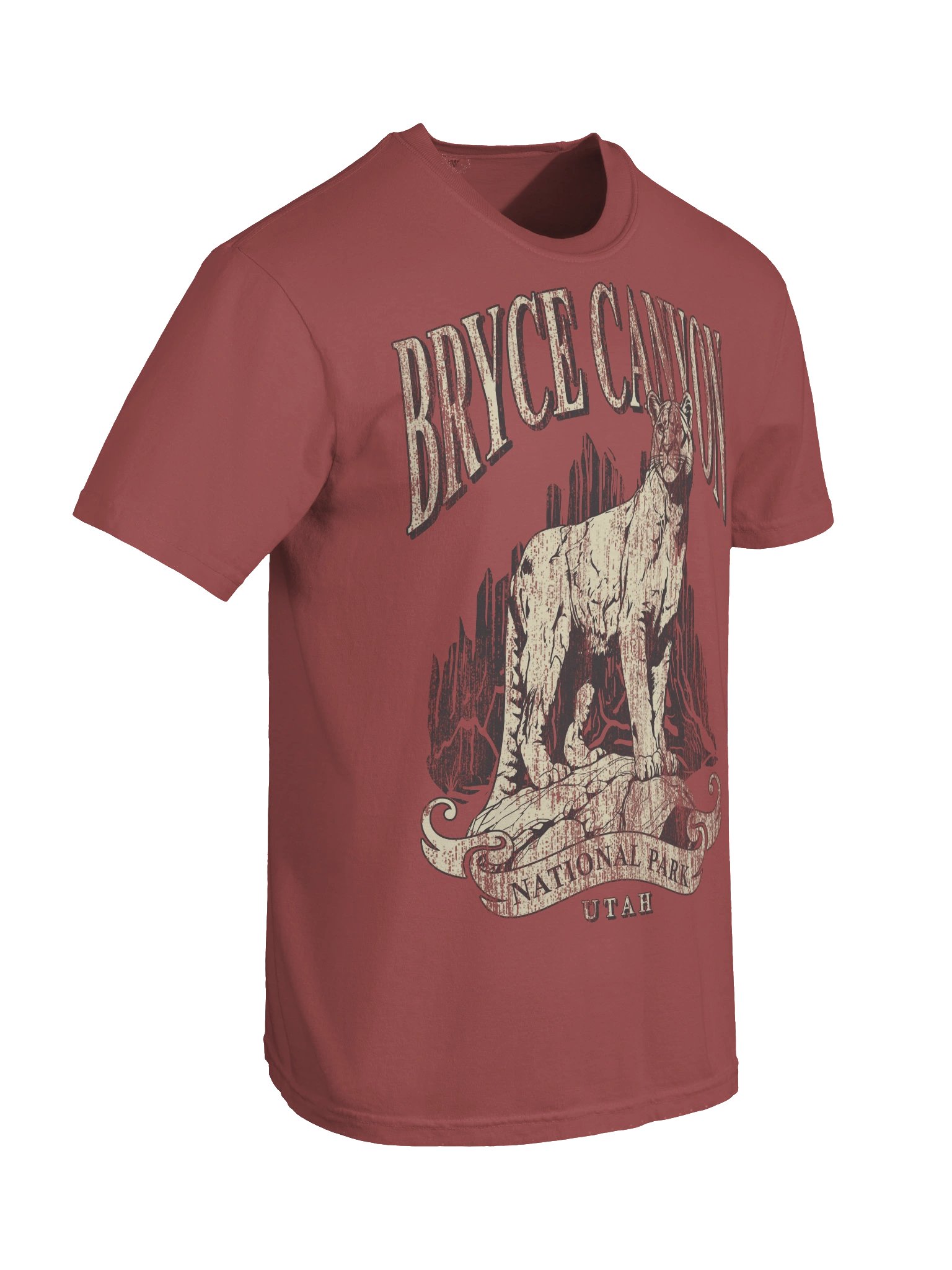 Bryce Canyon National Park Shirt – Vintage Mountain Lion Graphic Tee Utah product image (9)