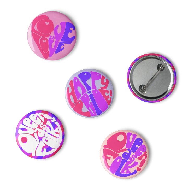 Bisexual Pride pin badge set product image (1)