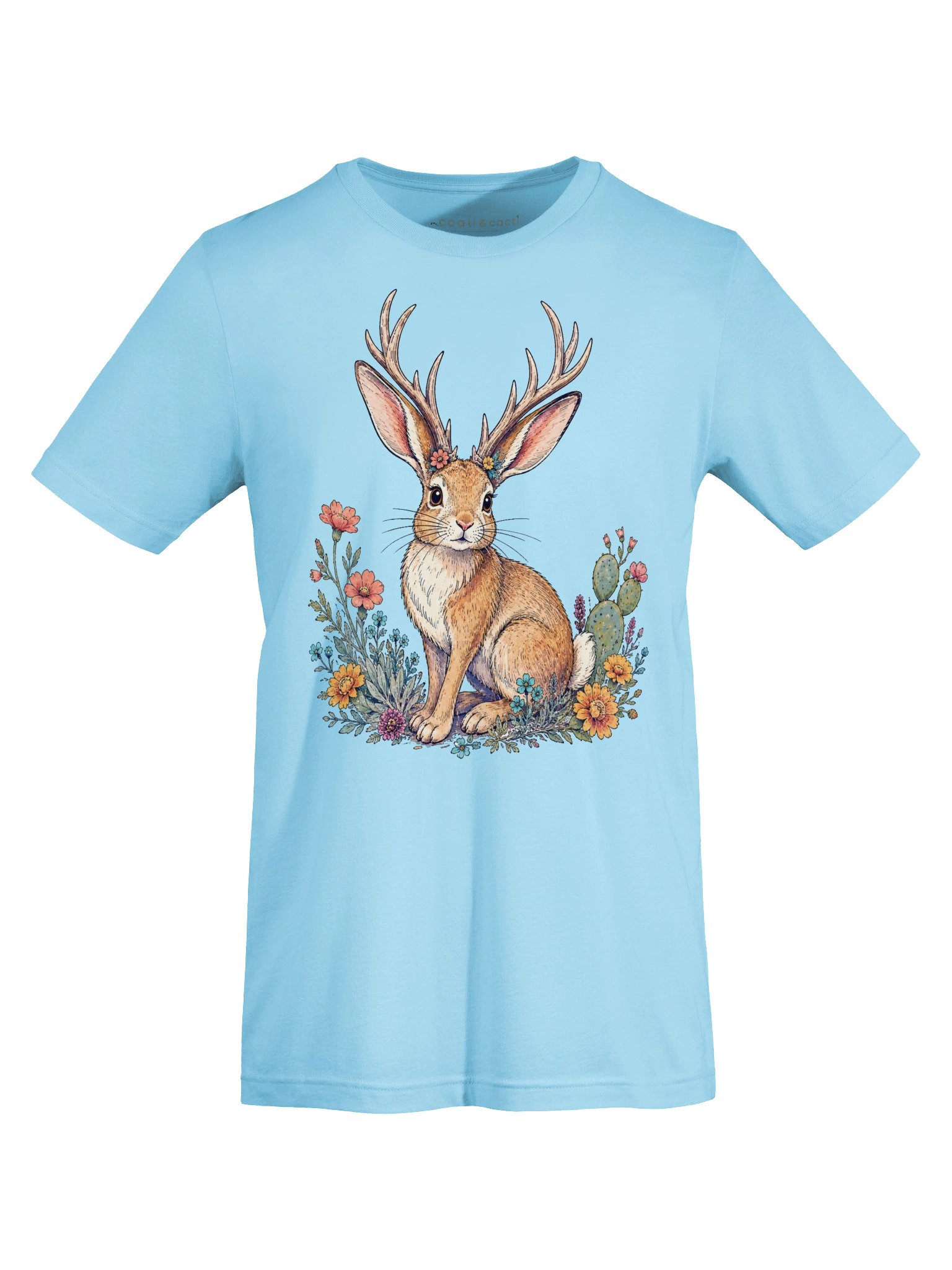 Desert Bloom Jackalope Unisex Graphic T-Shirt. product image (5)