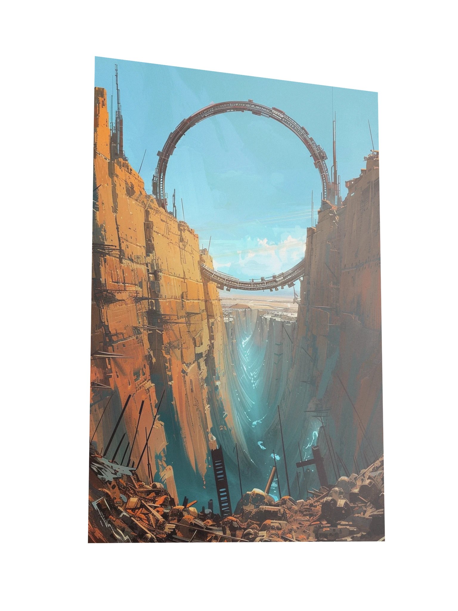 Muted Teal Colossal Orbital Poster product image (10)