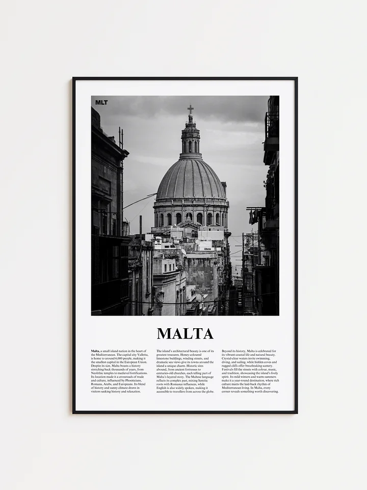 Malta 02 Newspaper Poster | Framed product image (1)