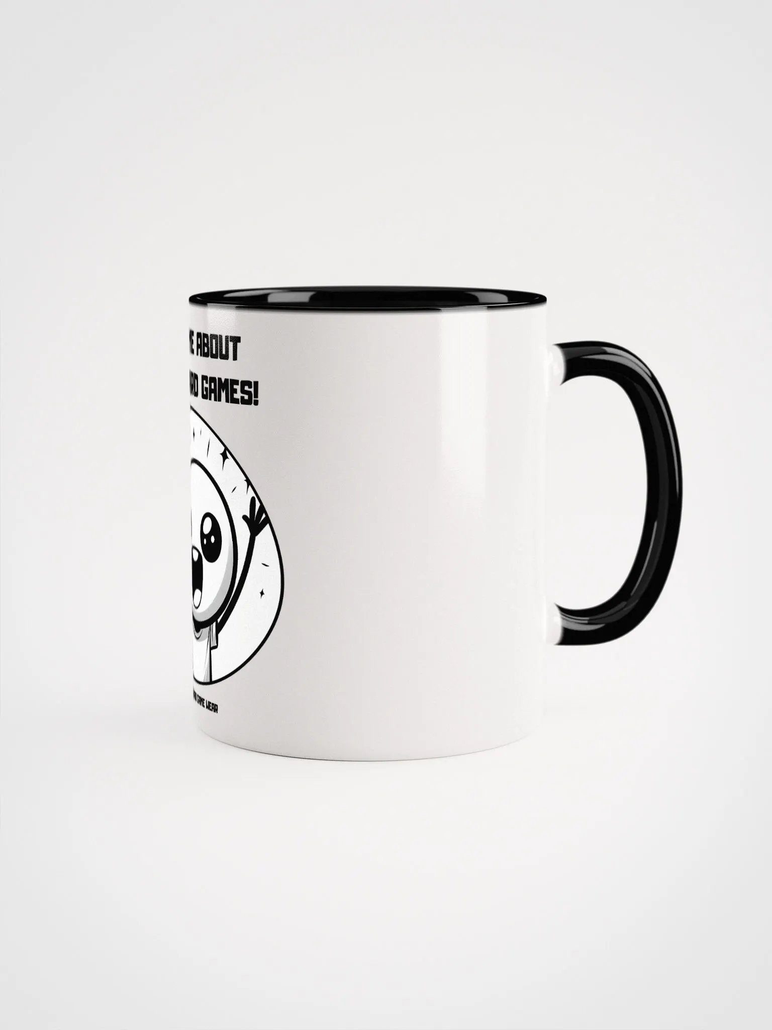 ASK ME ABOUT MY BOARD GAMES! | White Ceramic Mug with color on the inside product image (1)