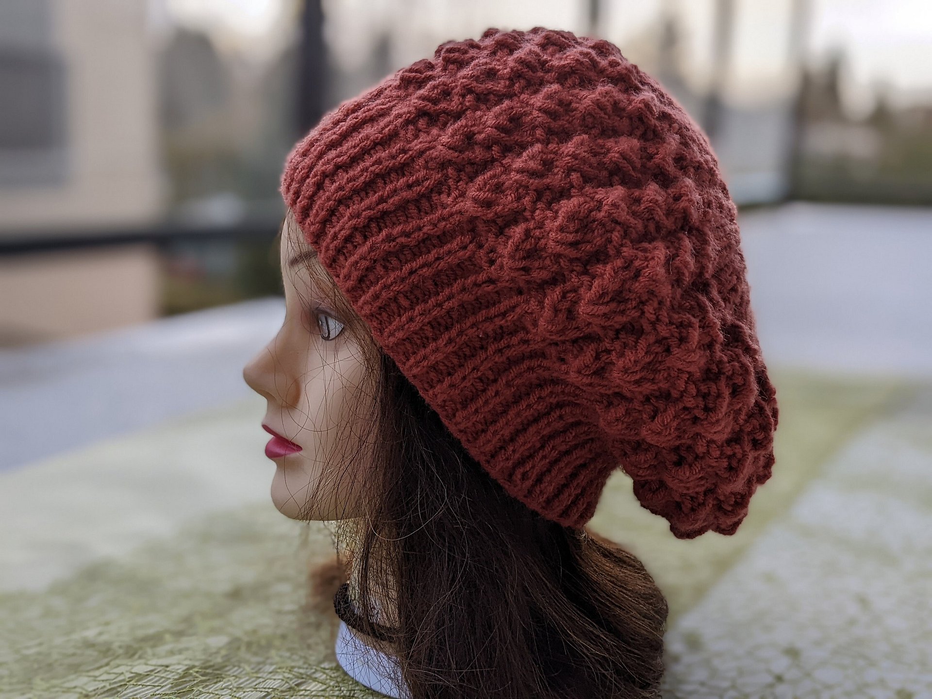 Flat Knit Classic Beret Hat Pattern product image (8)