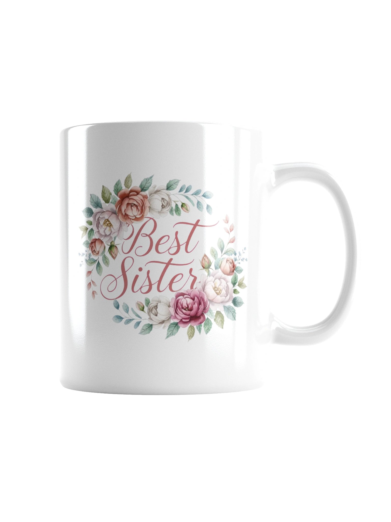 Colorful Best Sister Floral Coffee Mug product image (3)