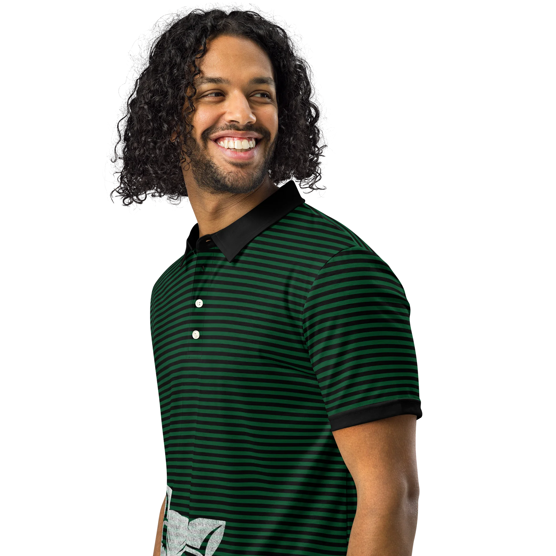 Green and Blaque Small Stripped Katskull Polo product image (2)