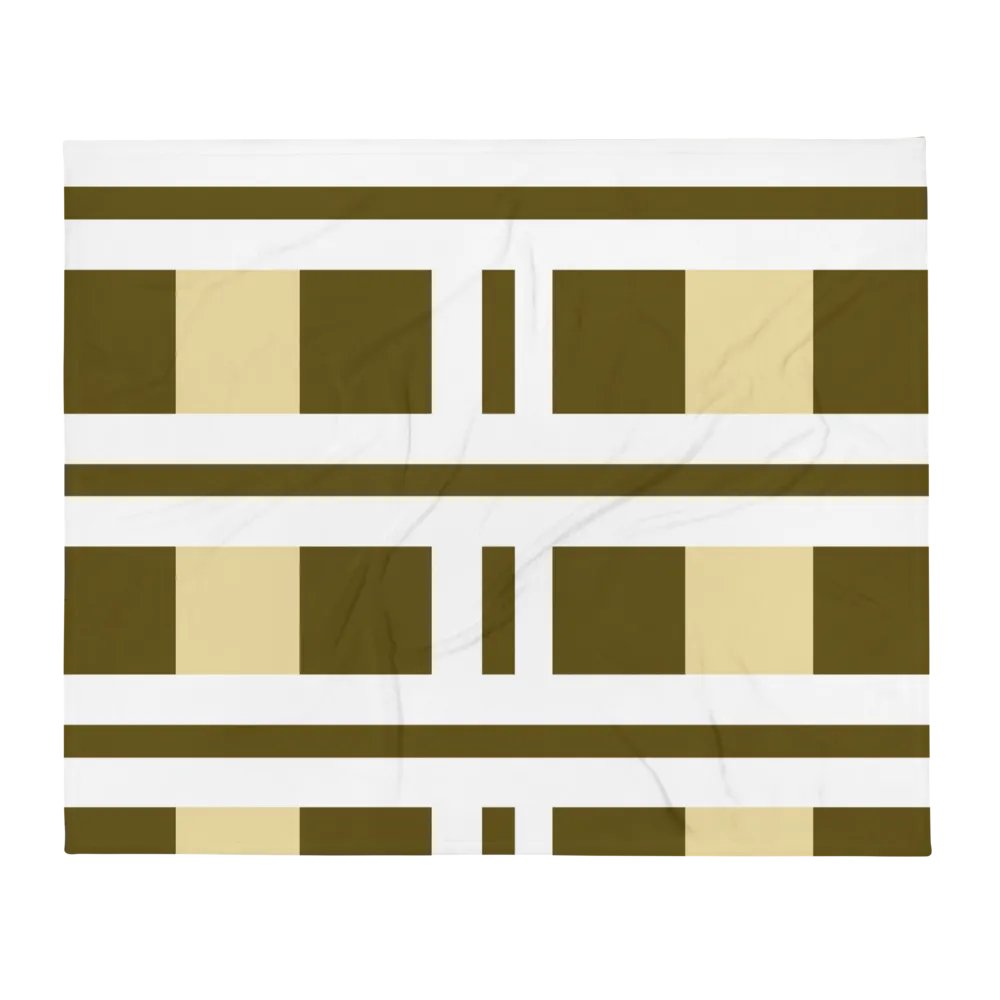 Beige And Brown With White Stripes Throw Blanket product image (2)