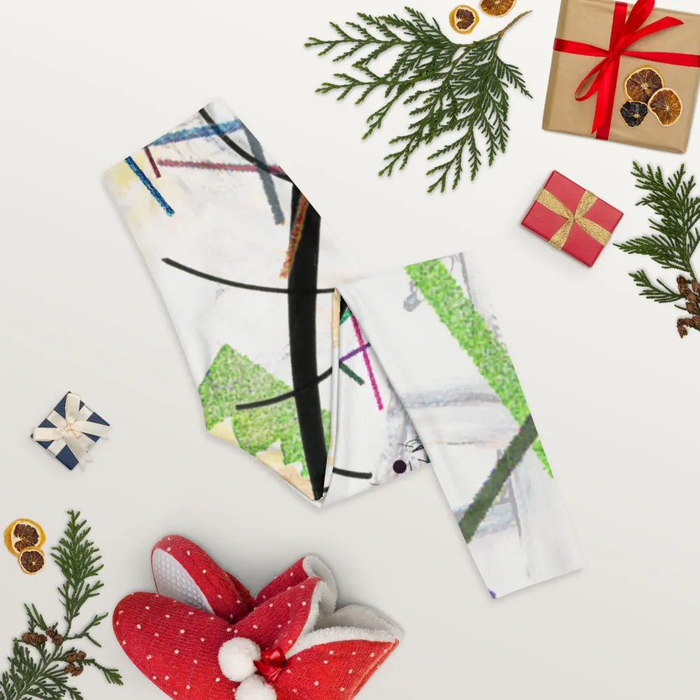 Abstract Lithographic Pattern Design leggings - V2 product image (8)