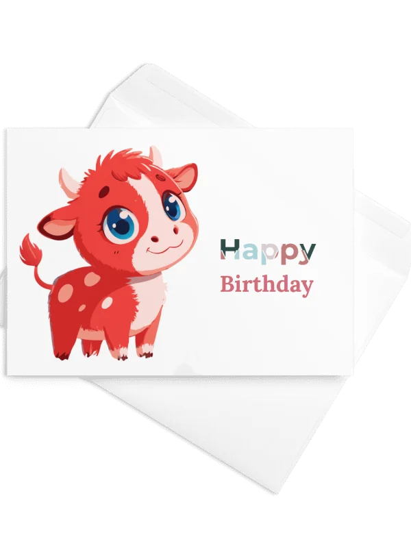 Cheerful Calf Birthday Card product image (3)