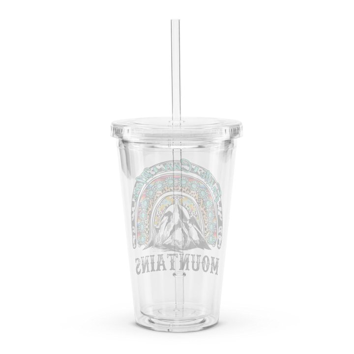 Faith Can Move Mountains - Double Wall Clear Plastic Tumbler product image (2)