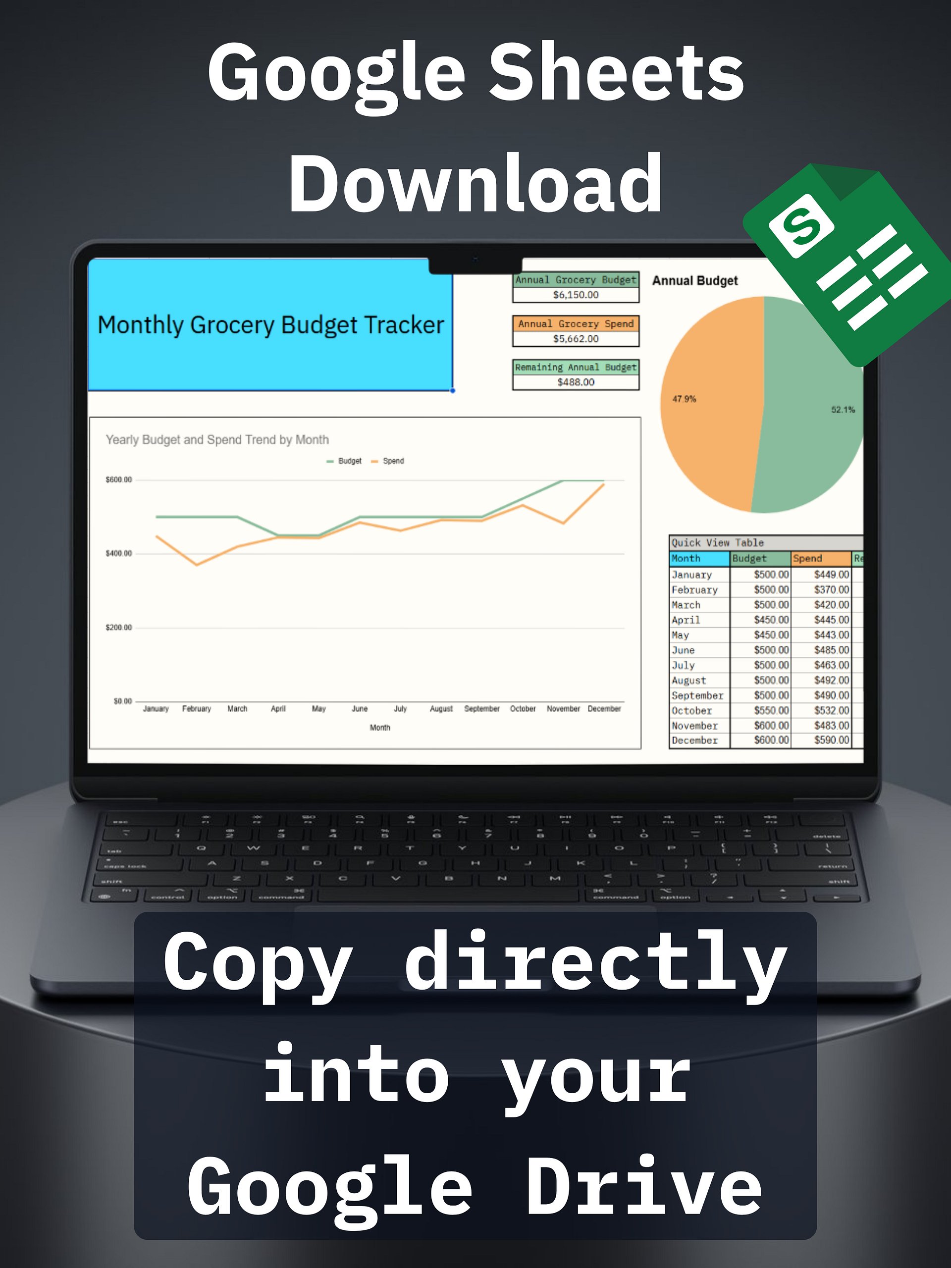 Monthly Grocery Budget Tracker Pro product image (6)