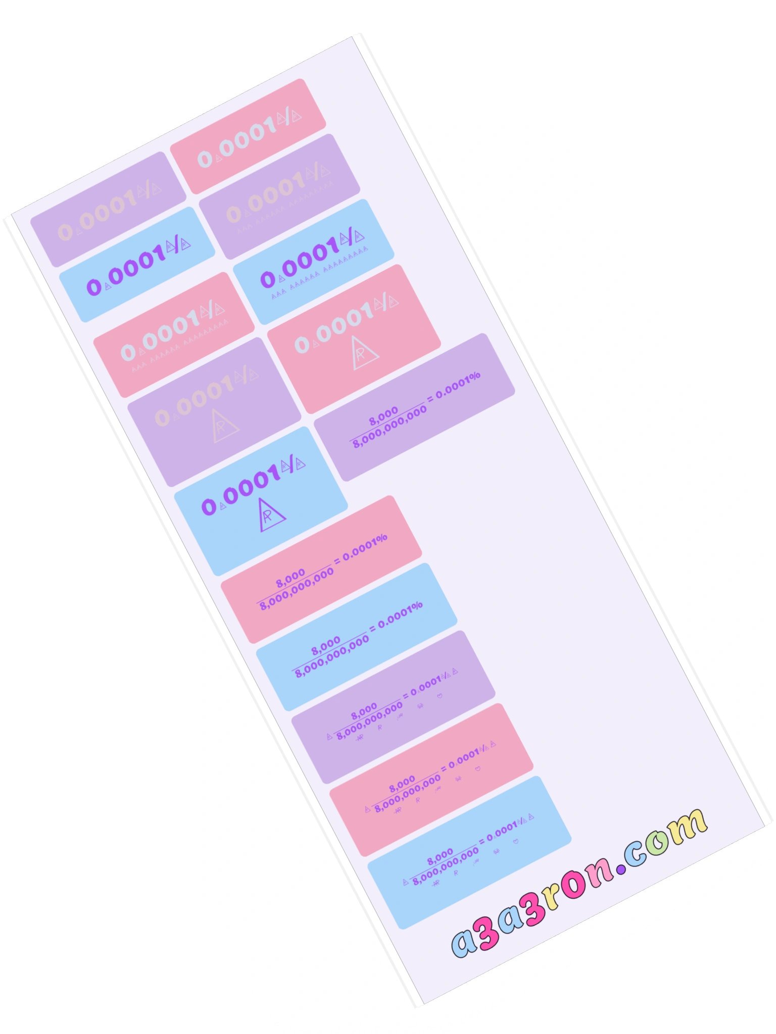 Mega Sticker Pack Vol 3 — Numbers & Equations · Block Sheet product image (1)