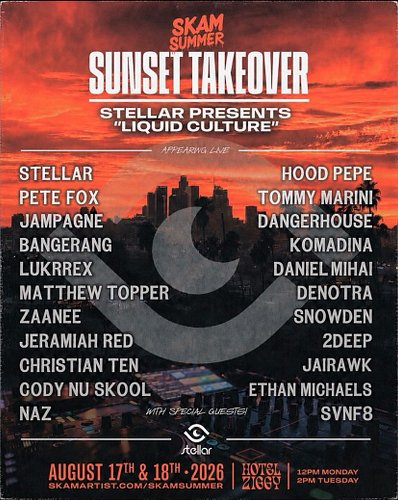 Playing a set at @skamartist’s Sunset Takeover by @djstellar next week in Los Angeles… hope to see you there!