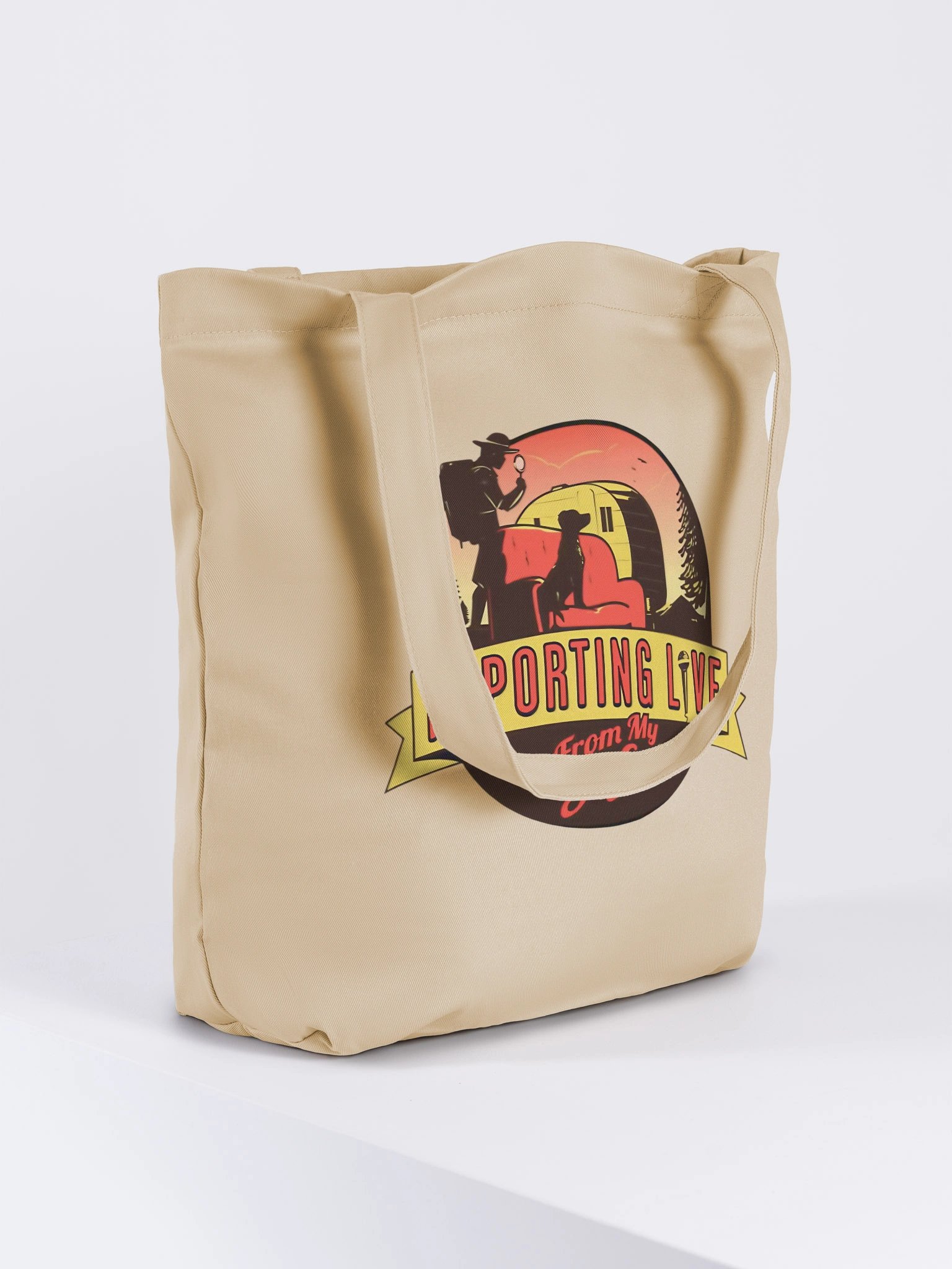 Reporting Live From My Sofa Official Logo Canvas Tote product image (6)