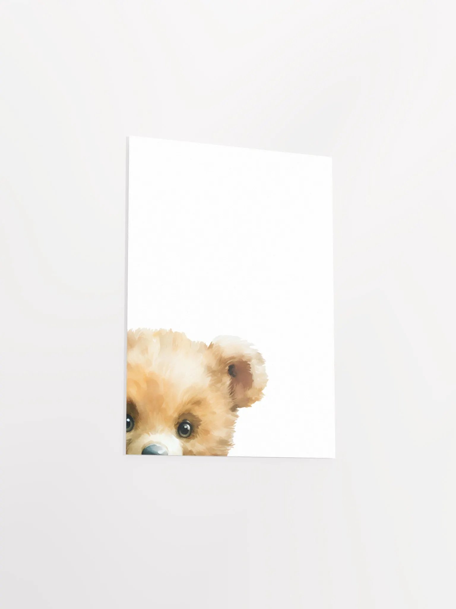 Woodland Shy Bear Peek a Boo Print product image (4)