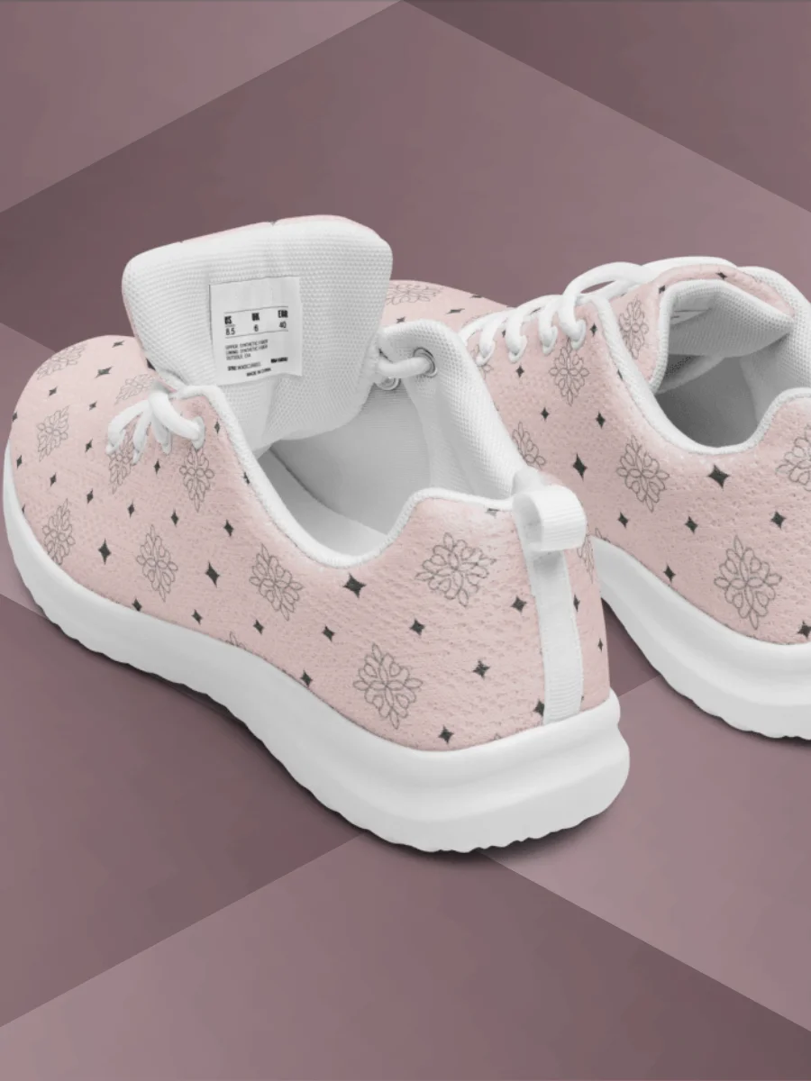 Stellar Pink Geometric Athletic Shoes product image (3)