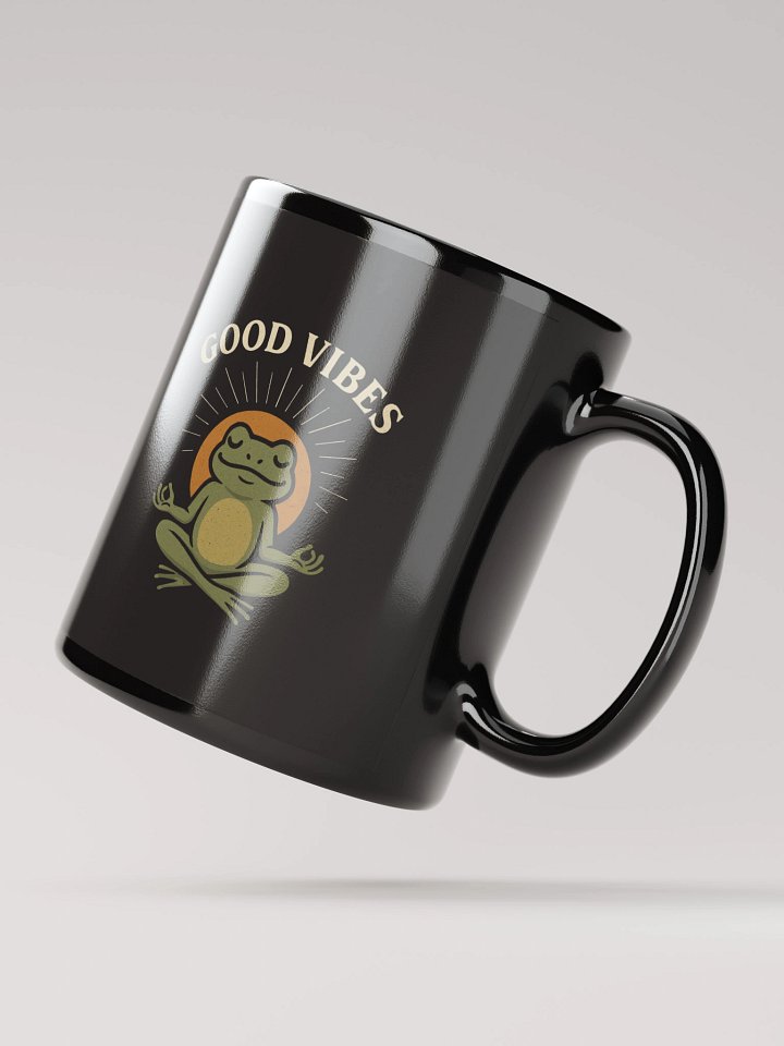 Good Vibes Black Glossy Mug product image (3)