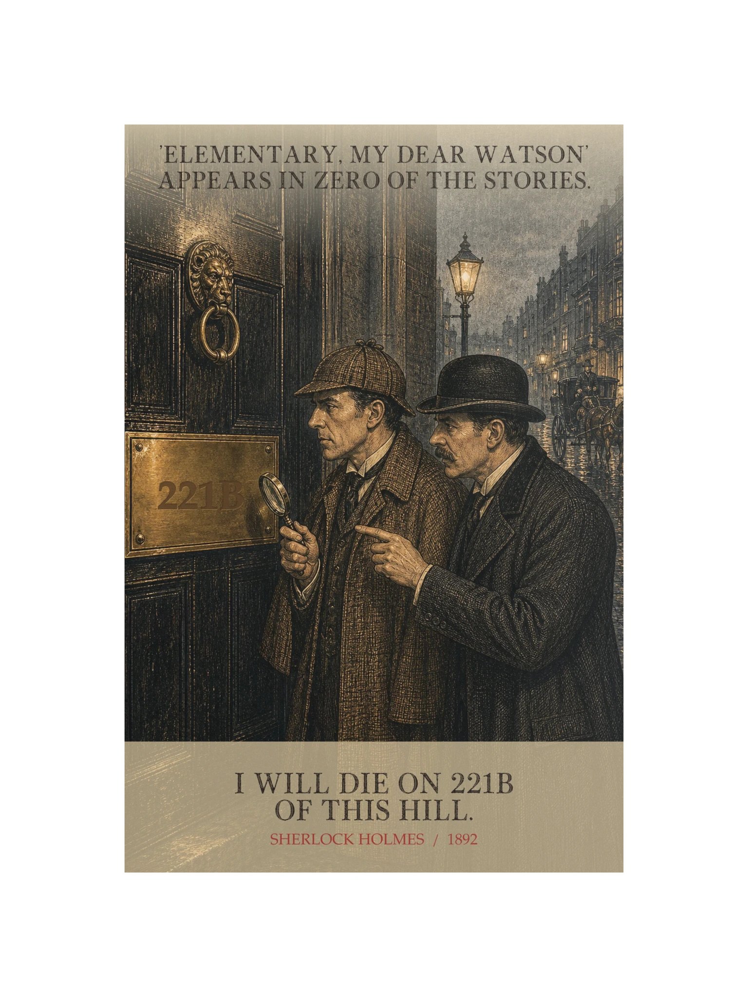 Elementary Dear Watson Appears Zero Stories Will -- The Adventures of Sherlock Holmes Art Print product image (12)