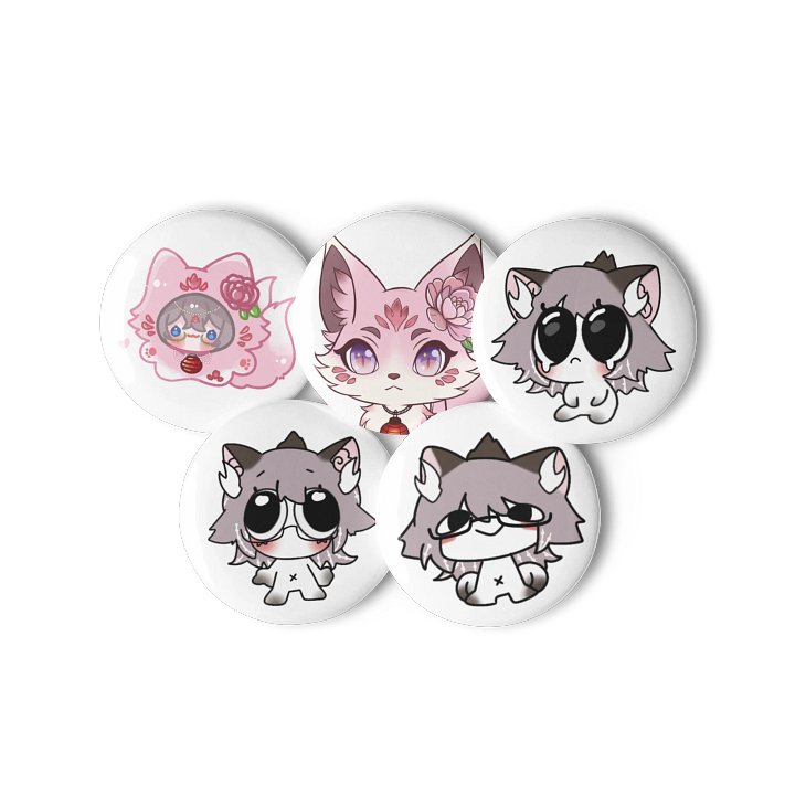 Whimsical Komo Button Pins Set product image (2)