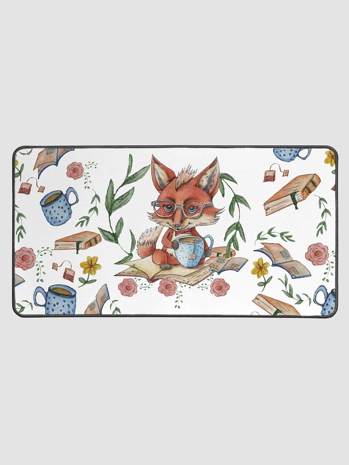 Tea Time Fox Desk Mat product image (1)