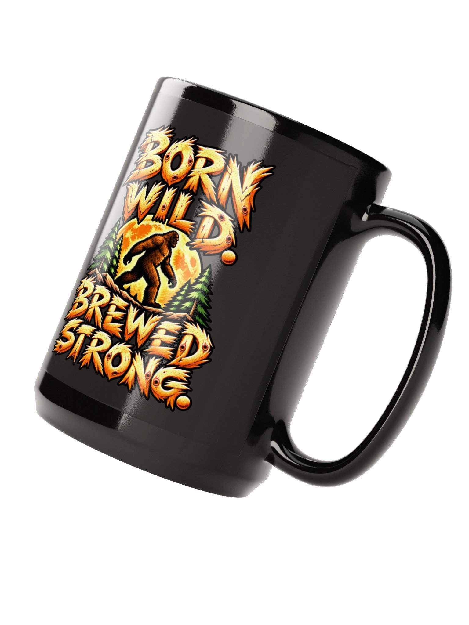 Sasquatch “Born Wild” Black Mug product image (4)