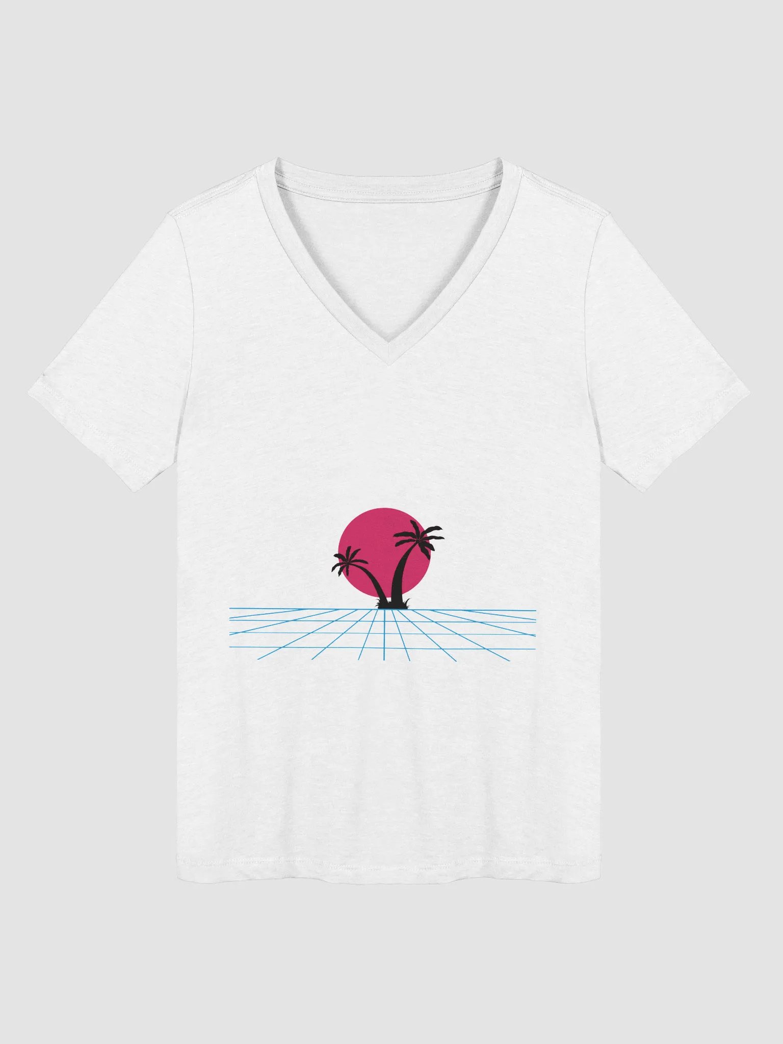 Sunset Palms Relaxed V-Neck Tee product image (1)