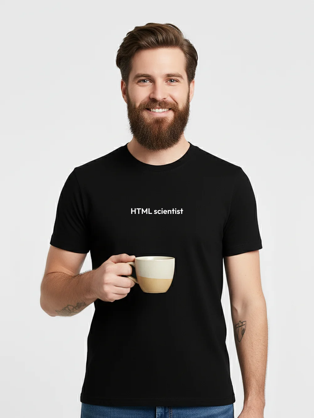 HTML scientist t-shirt product image (1)