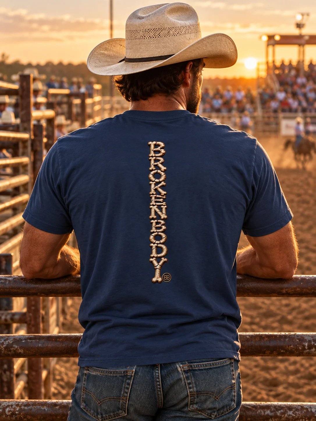 Bronc Riding Shirt — Ride or Fall Two-Sided Rodeo Tee | Broken Arena™ product image (2)