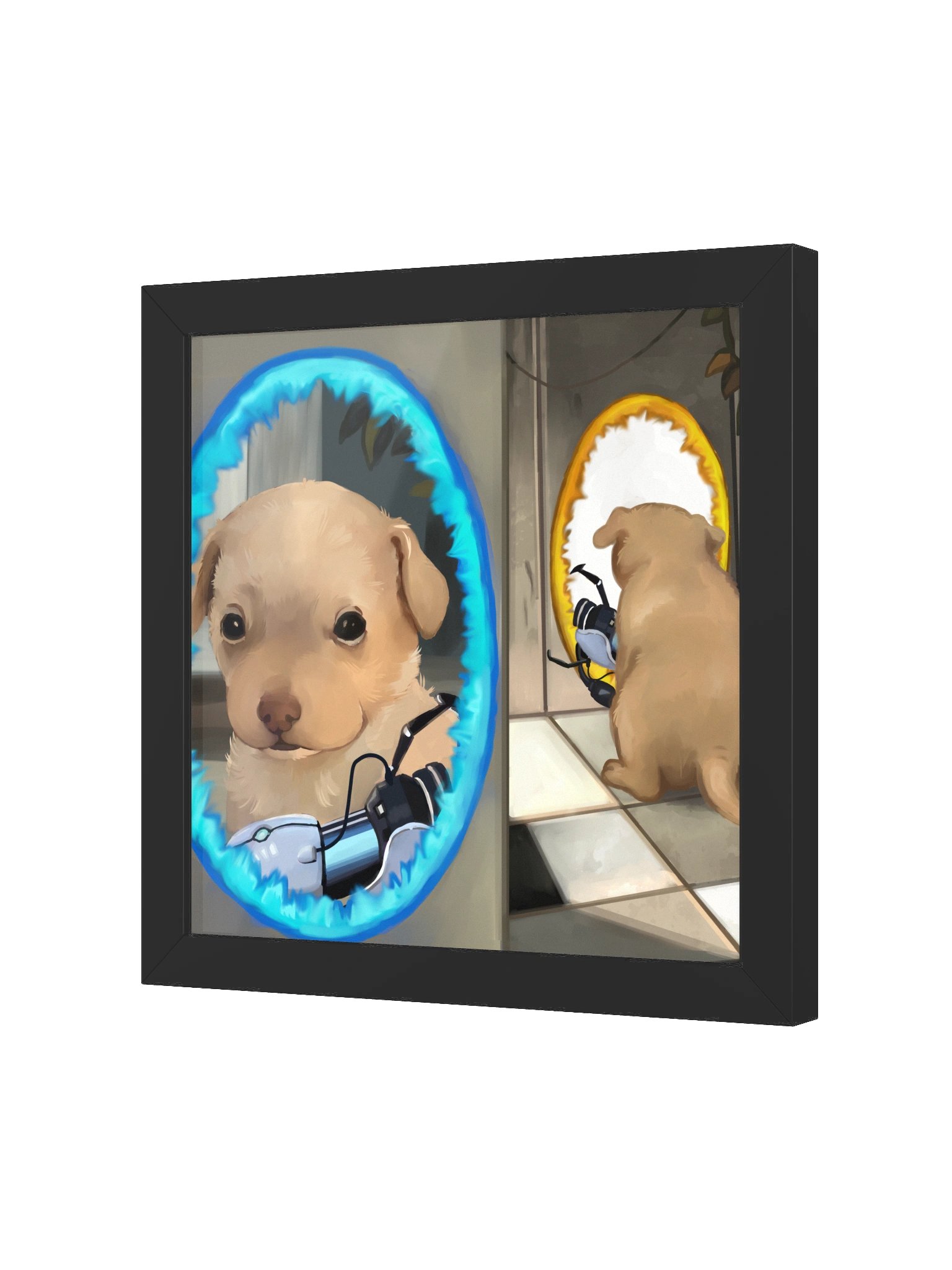 Portal dog framed poster product image (8)