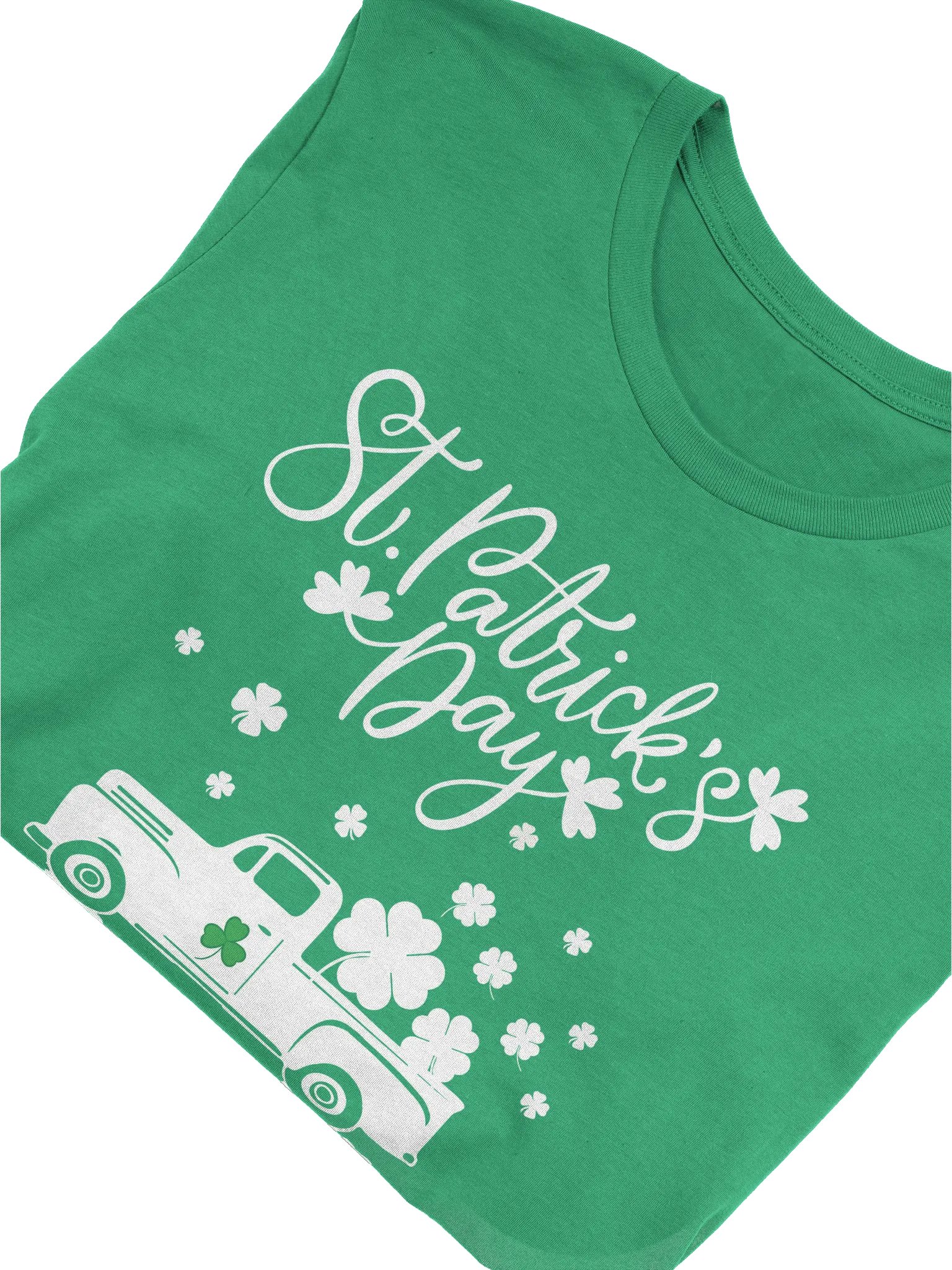 Patrick's Day Vintage Car and Clover T-Shirt product image (10)