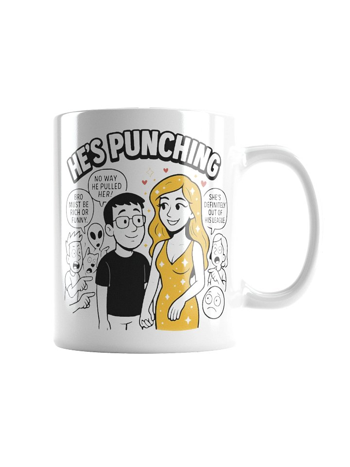 "He's Punching" White Glossy Mug product image (1)