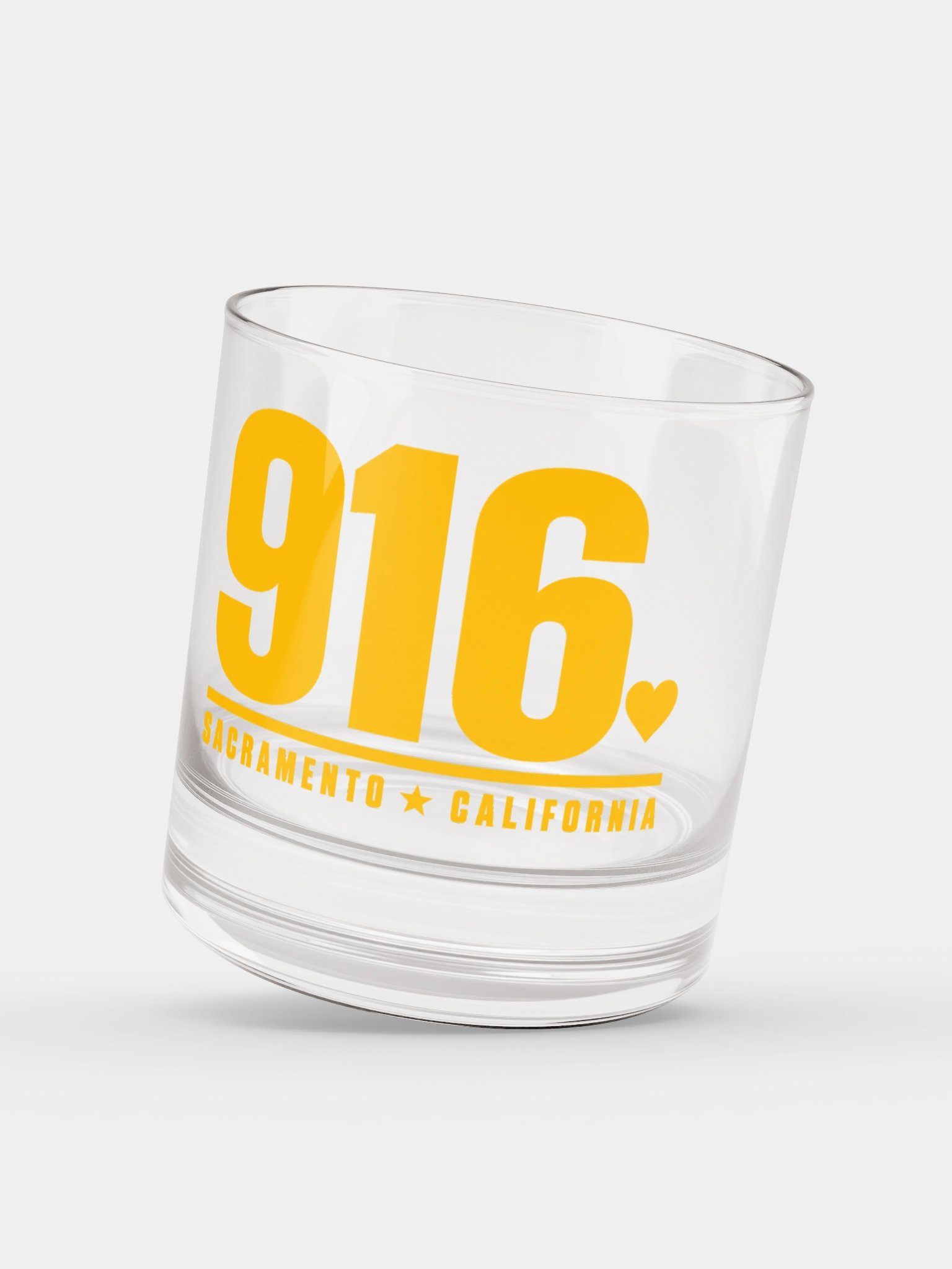 916 Rocks Glass - Sacramento Area Code Whiskey Glass product image (3)