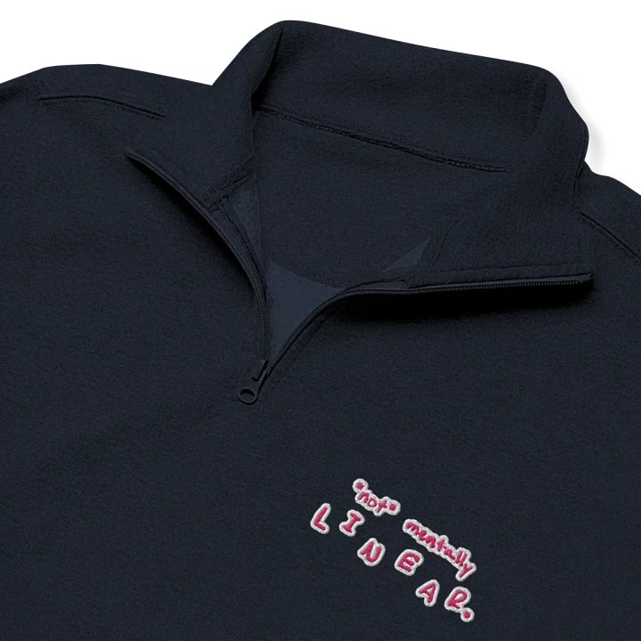 *not* mentally linear. (pink bubble design) embroidered quarter zip product image (11)