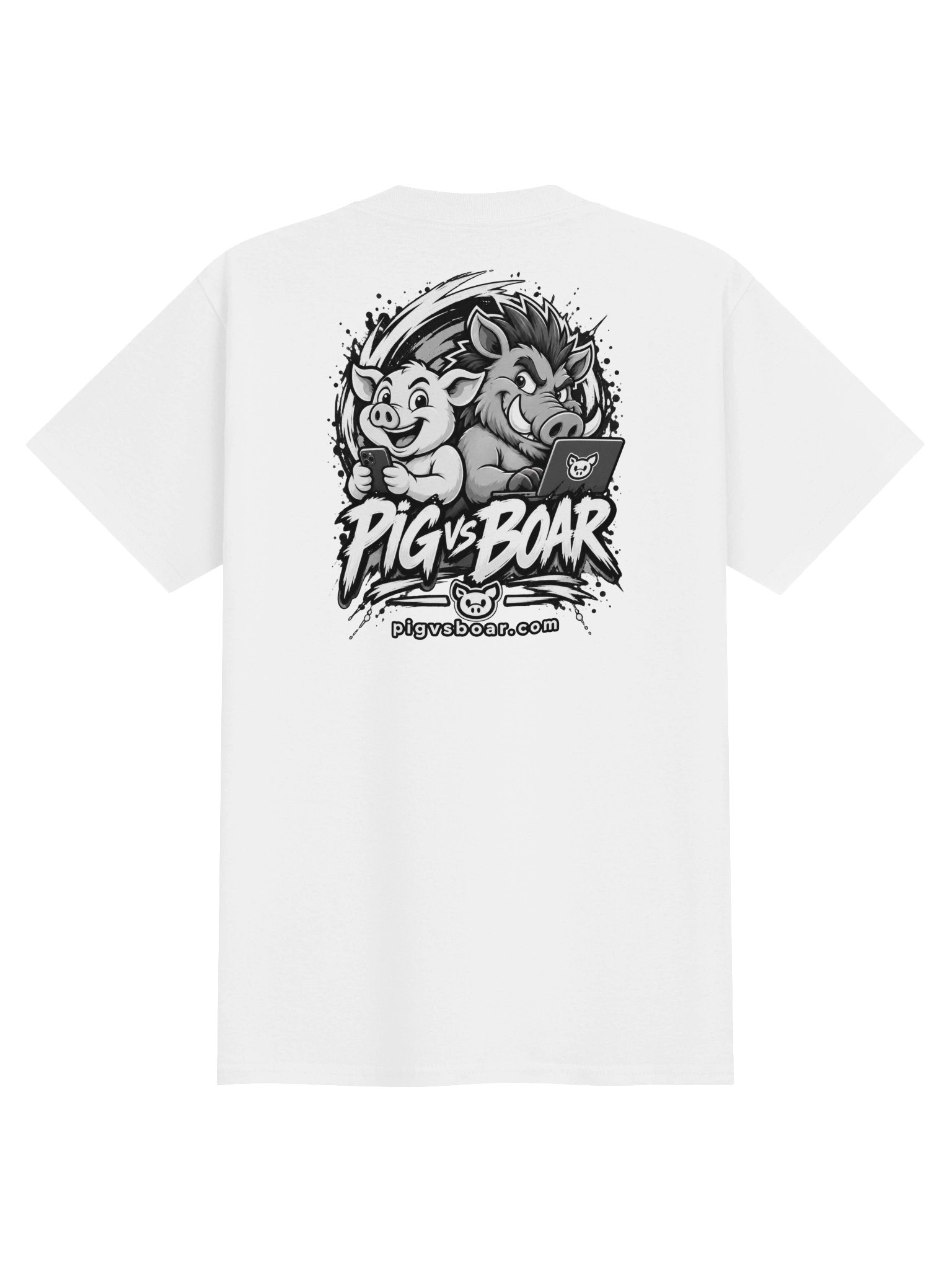 Pig vs Boar Showdown Youth Tee - Monochrome product image (3)