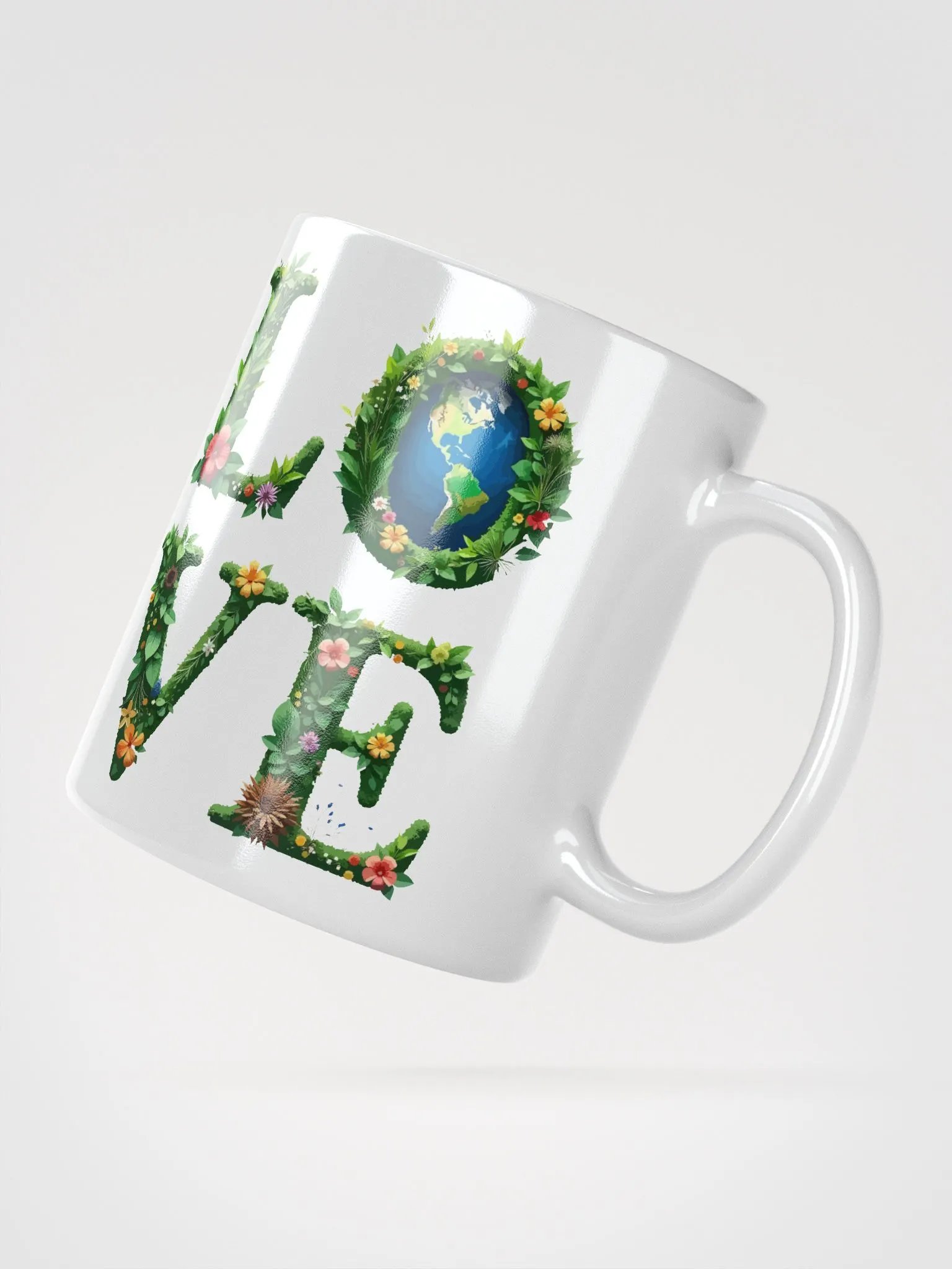 Love & Nature White Glossy Mug product image (4)