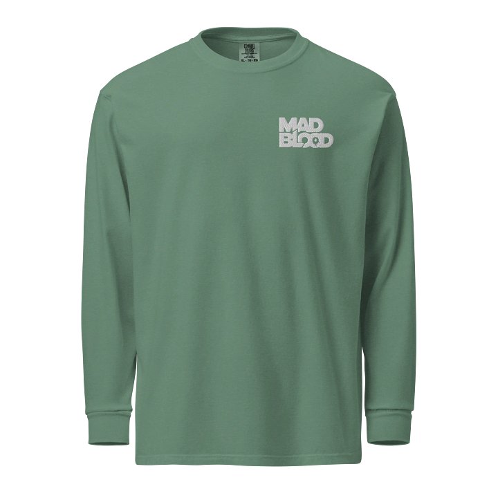 Mad Blood White Logo Unisex Heavyweight Long Sleeve Shirt product image (1)