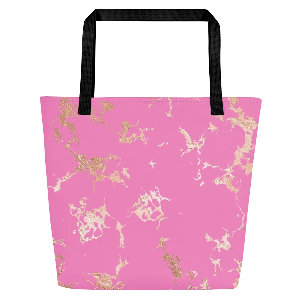 Pink Golden Marble All-Over Tote Bag product image (3)