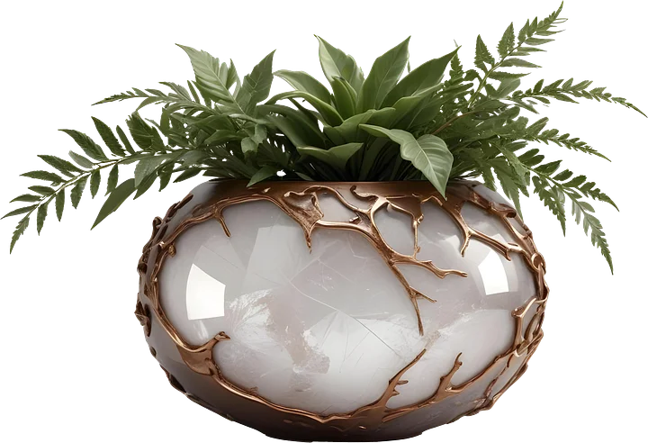 Organic Glamour – Luxury Quartz and Copper Pot PNG product image (1)