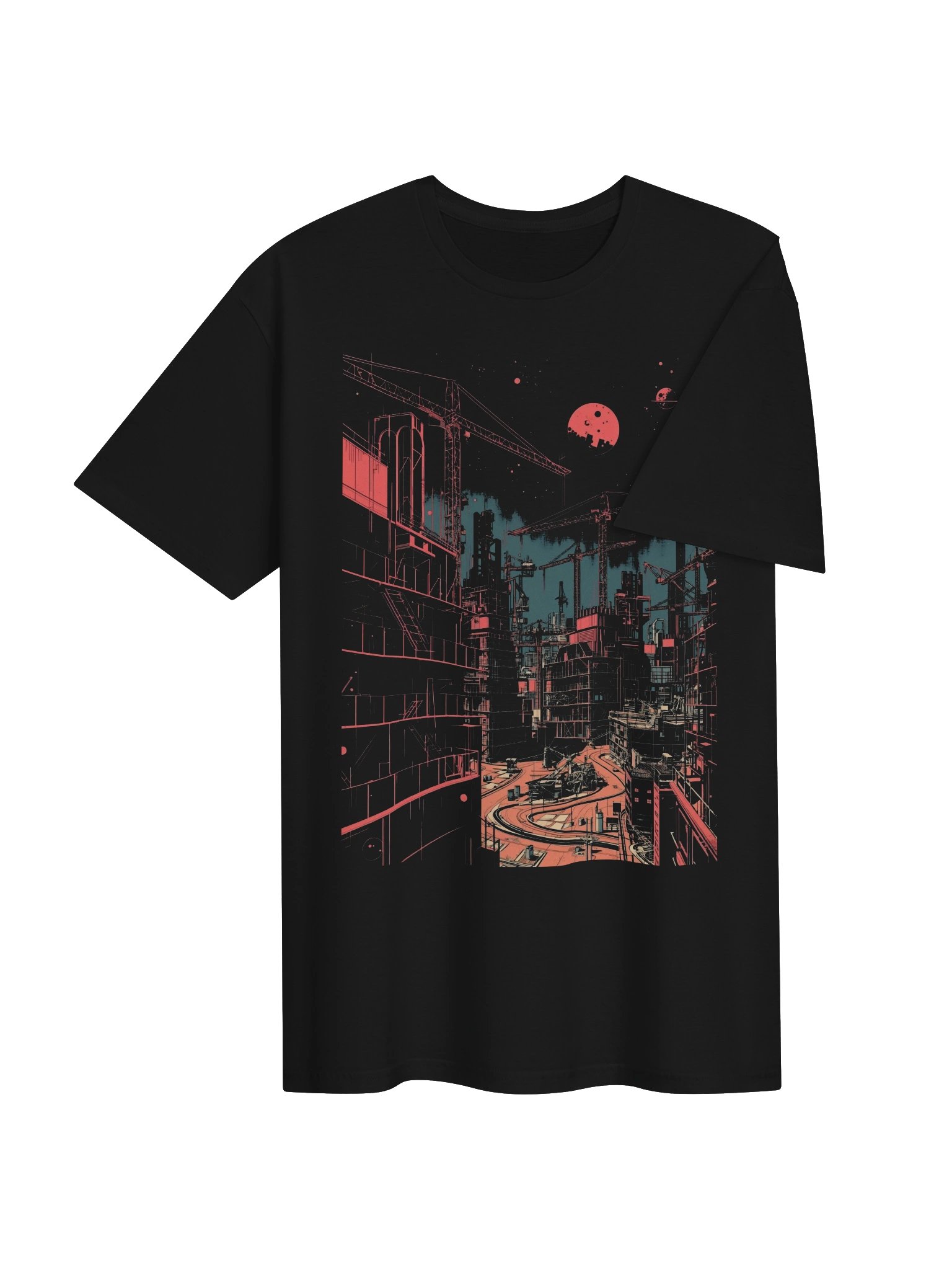 Red Moon Constructionscape T-Shirt product image (3)