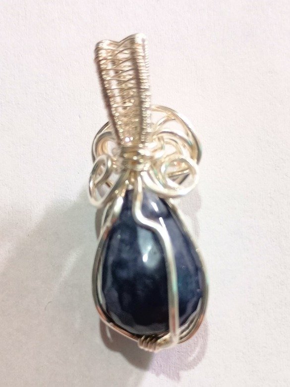 Artisan Sugilite Set | Silver-Toned Pendant & Earrings | Night’s Plutonian Shore product image (3)