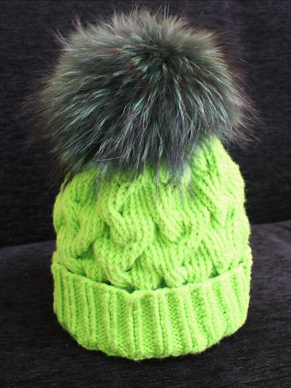 Cable Knit Winter Beanie Knitting Pattern product image (4)