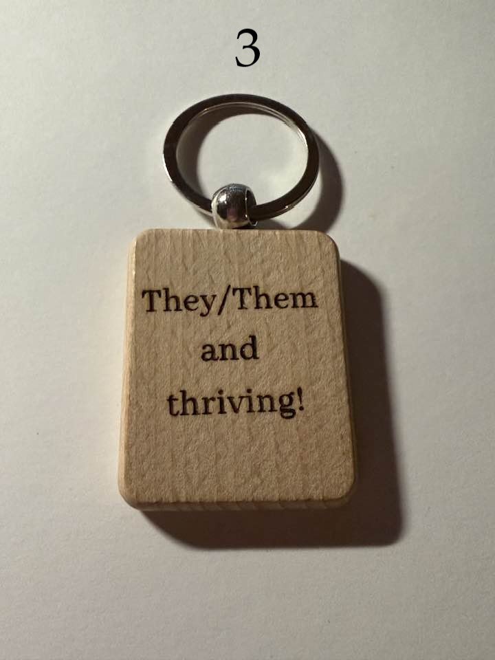 LGBTQ+ Wooden Engraved Keychains | Pride, Love & Identity Designs | Handmade & Meaningful (1) product image (3)