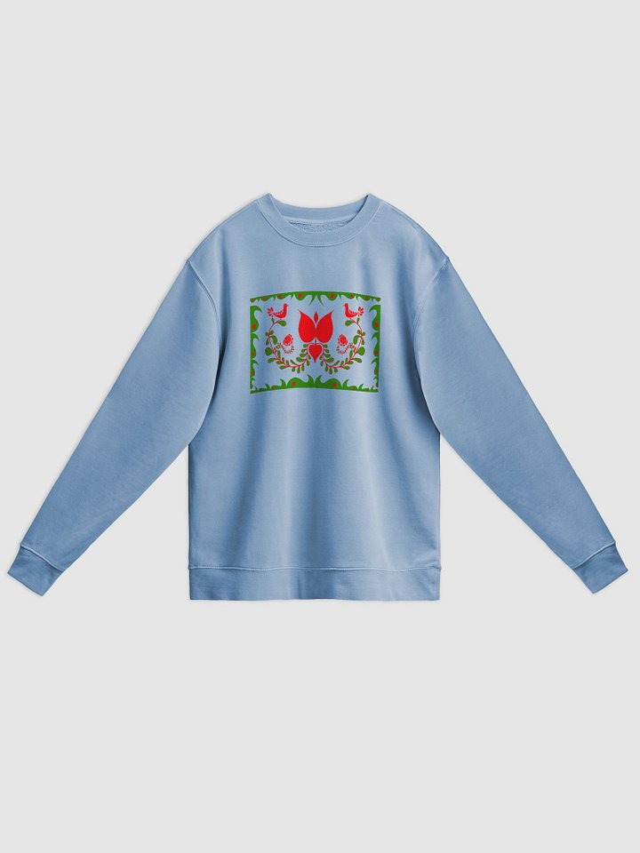 Hungarian Folk Art Sky Blue Floral Sweatshirt product image (1)