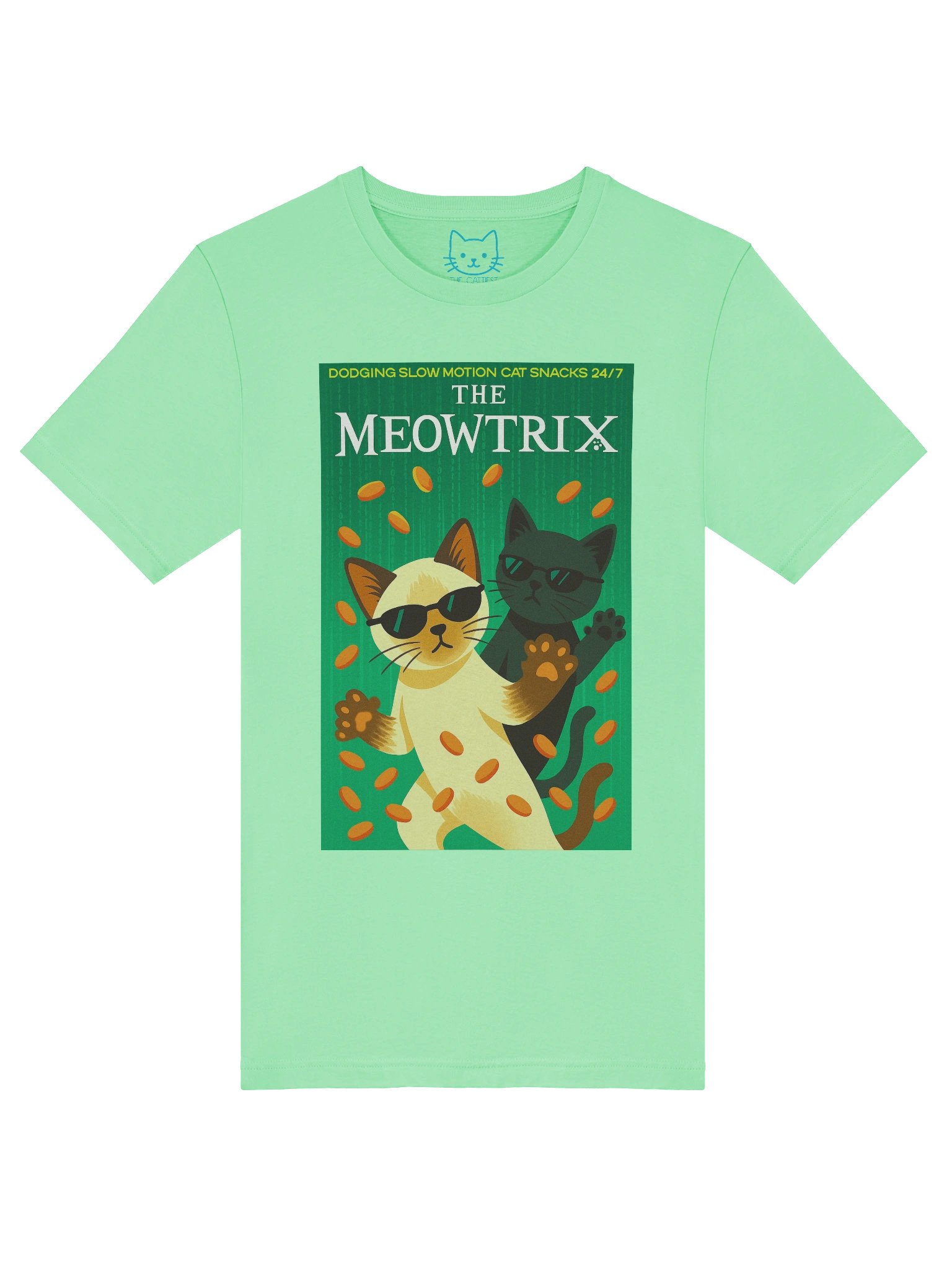 The Meowtrix Film Parody Cat Snacks Concert Tee Fit Unisex T-Shirt product image (77)