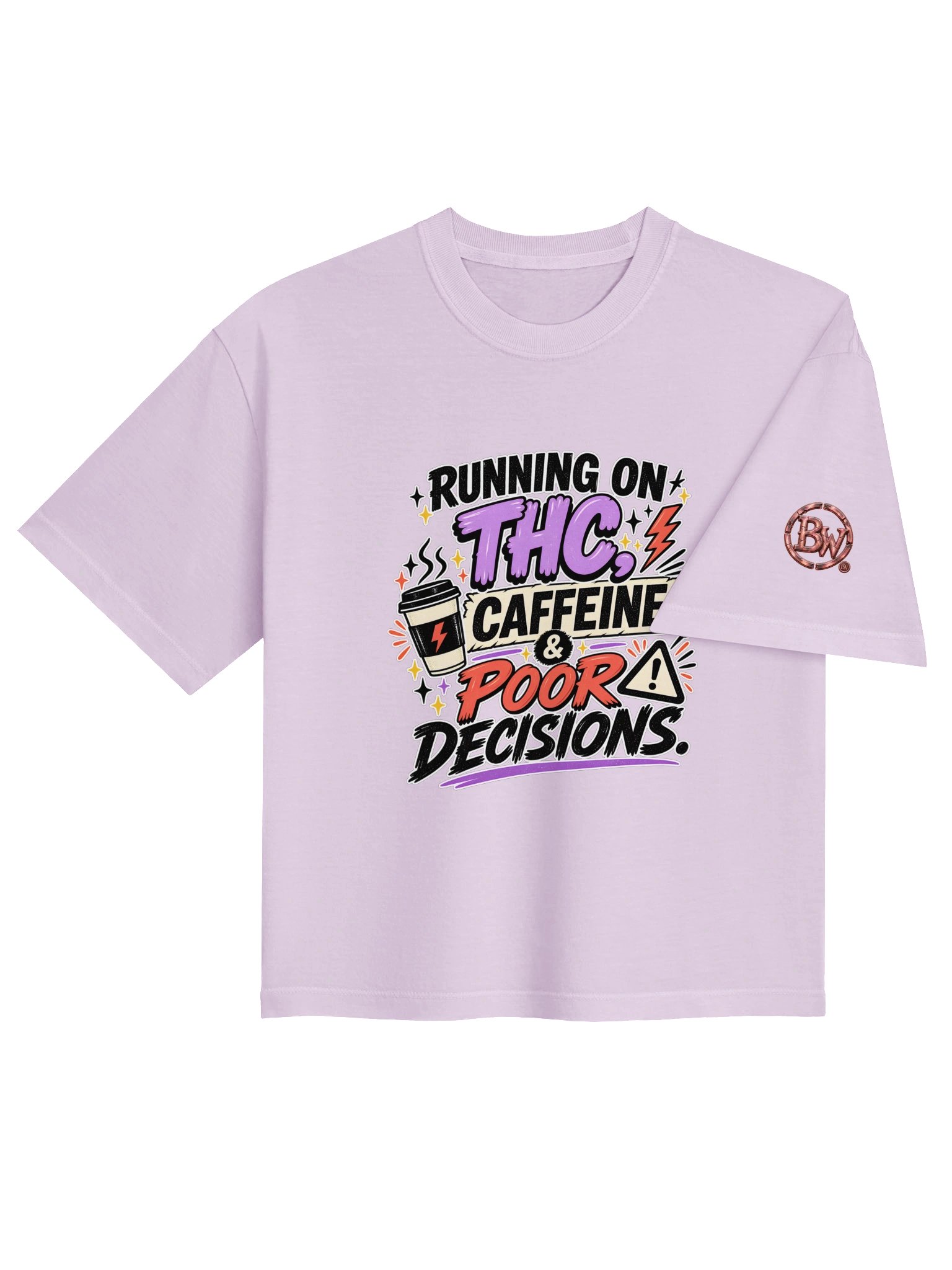 BROKEN WOMEN!™ — RUNNING ON THC, CAFFEINE & POOR DECISIONS — BOXY TEE product image (4)