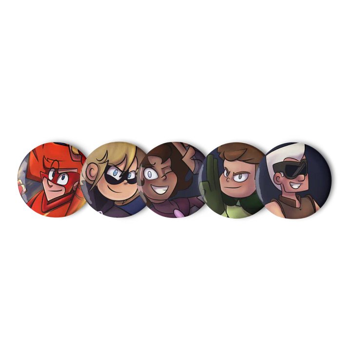 Swift Spark and the Defense Five: Character Buttons product image (3)