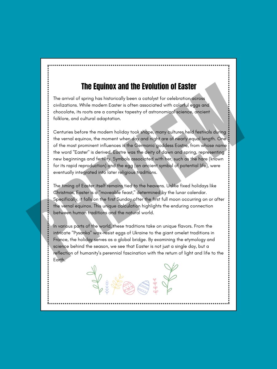 Easter Activities Middle School Subplan 6th 7th 8th Grade product image (4)