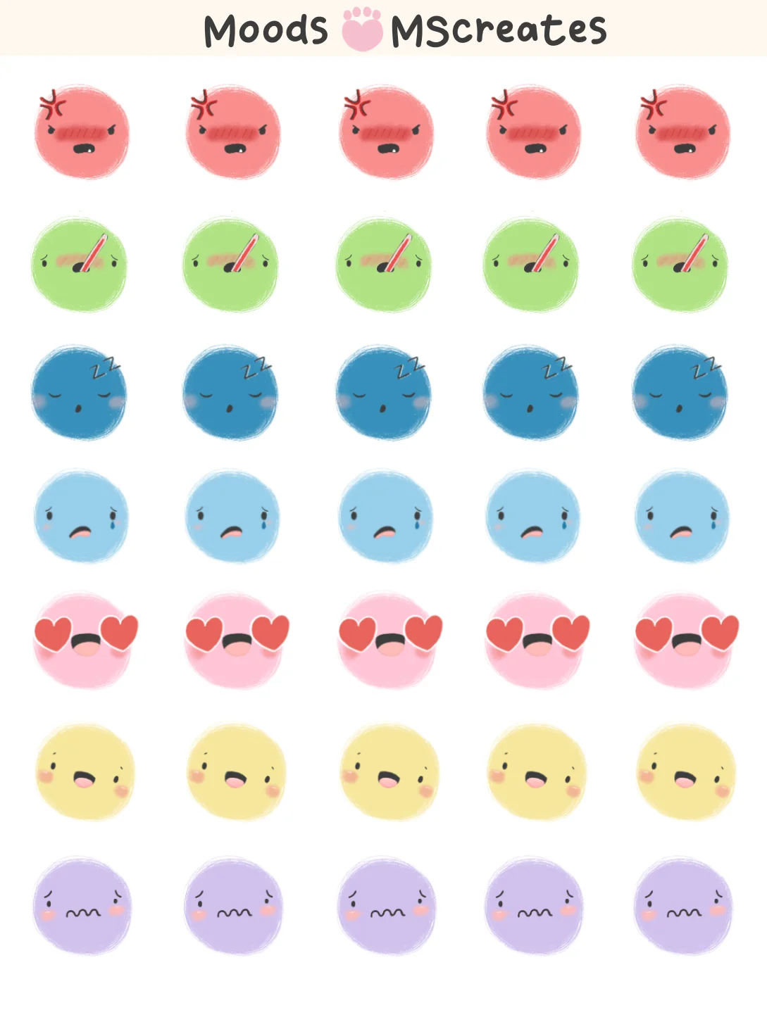 Mood Tracker Sticker Sheet product image (1)