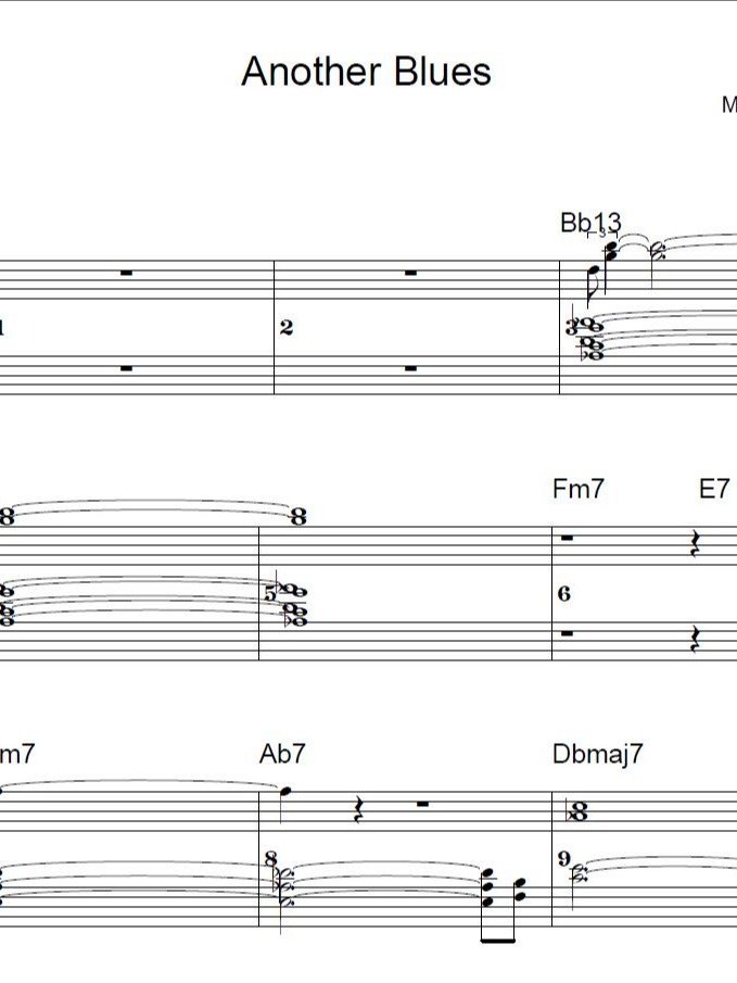 Another Blues - Blues piano - Piano sheet music product image (1)