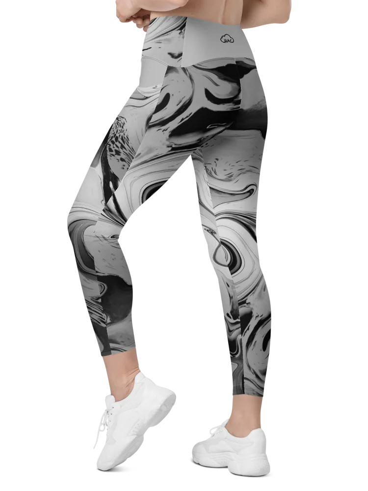 Black Marble-Leggings with Pockets product image (9)